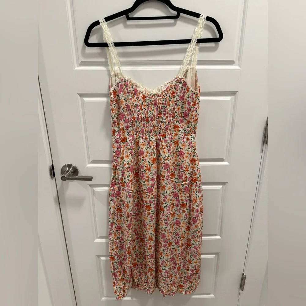 Commense Floral Print Trim Cami Midi Dress - Picture 7 of 8